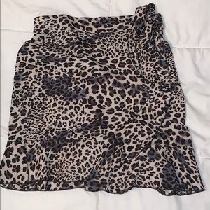 flowy cheetah skirt